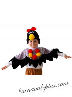 Карнавальный костюм Ворона (шапка, воротник с крыльями), 5-7 лет
